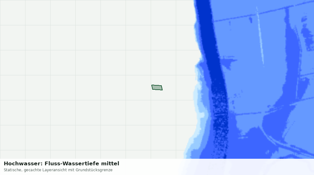 Statische Kartenansicht: Hochwasser: Fluss-Wassertiefe mittel