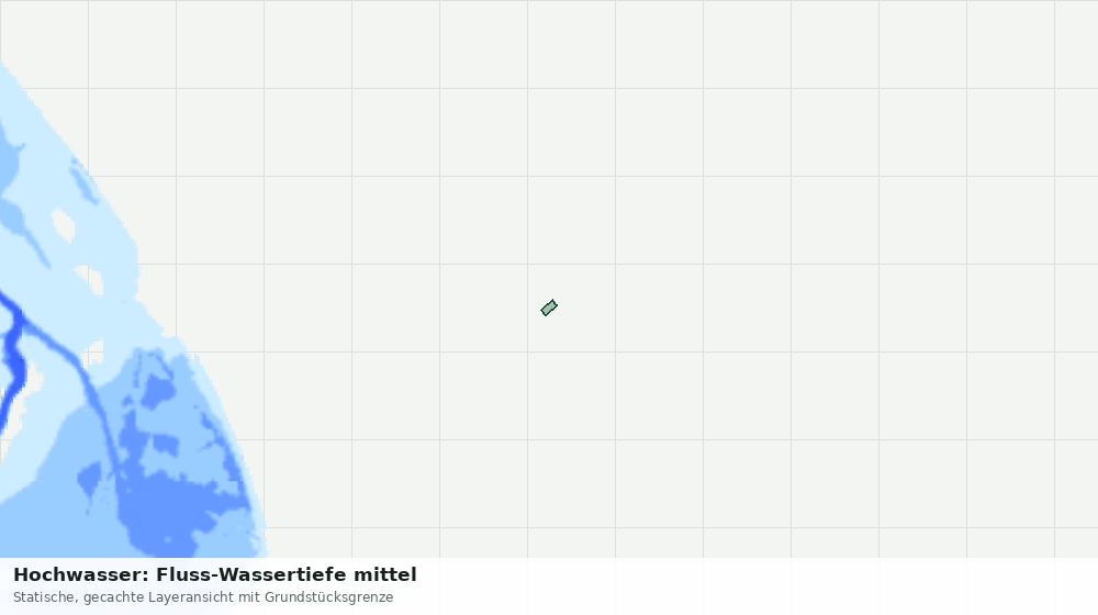 Statische Kartenansicht: Hochwasser: Fluss-Wassertiefe mittel