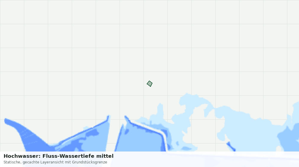 Statische Kartenansicht: Hochwasser: Fluss-Wassertiefe mittel