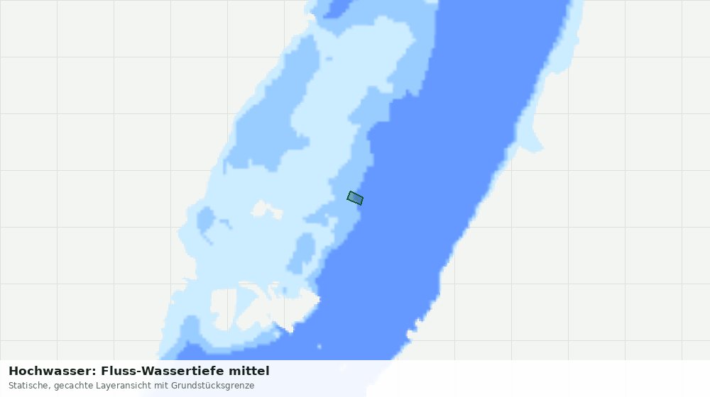 Statische Kartenansicht: Hochwasser: Fluss-Wassertiefe mittel
