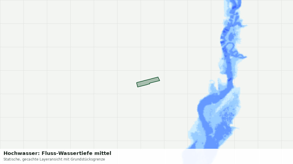 Statische Kartenansicht: Hochwasser: Fluss-Wassertiefe mittel