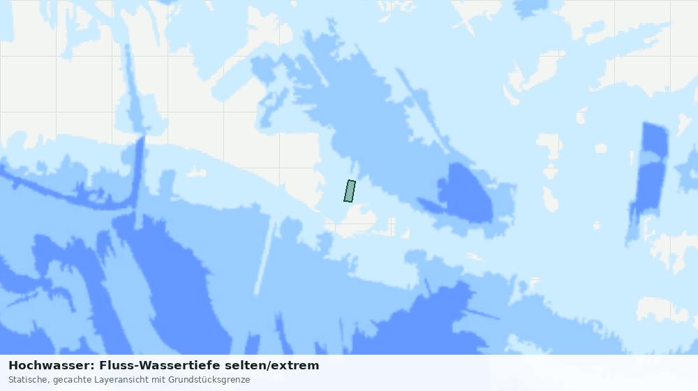 Statische Kartenansicht: Hochwasser: Fluss-Wassertiefe selten/extrem