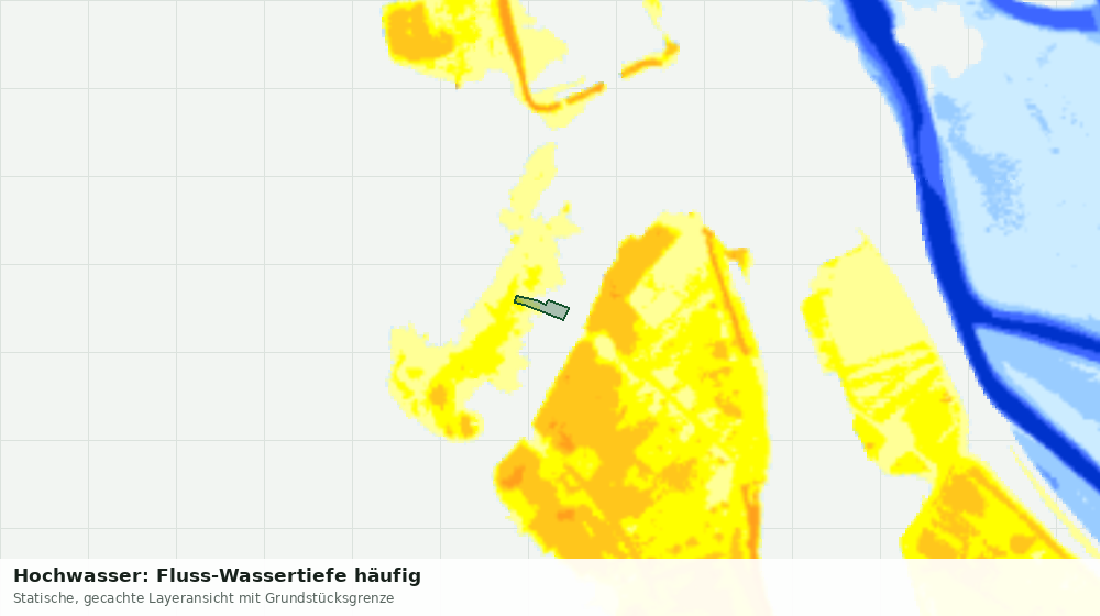 Statische Kartenansicht: Hochwasser: Fluss-Wassertiefe häufig