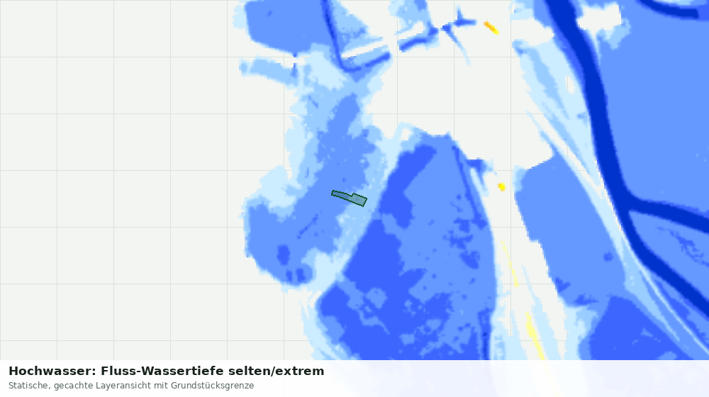 Statische Kartenansicht: Hochwasser: Fluss-Wassertiefe selten/extrem