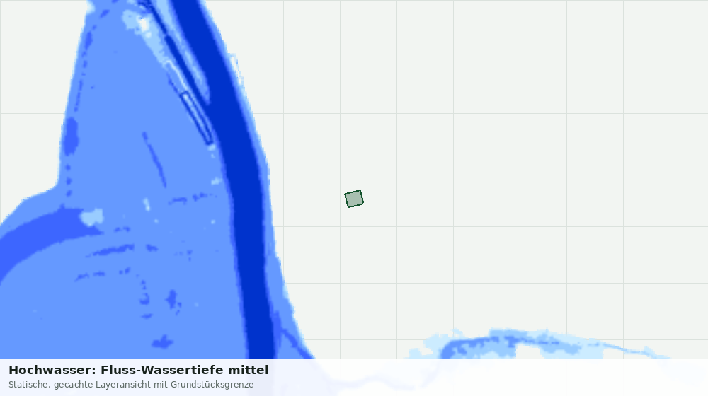 Statische Kartenansicht: Hochwasser: Fluss-Wassertiefe mittel