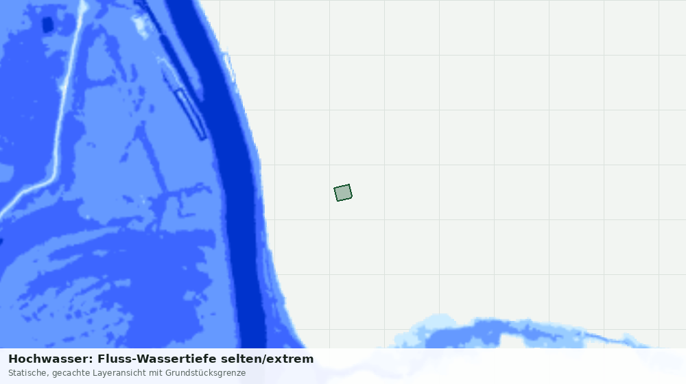 Statische Kartenansicht: Hochwasser: Fluss-Wassertiefe selten/extrem