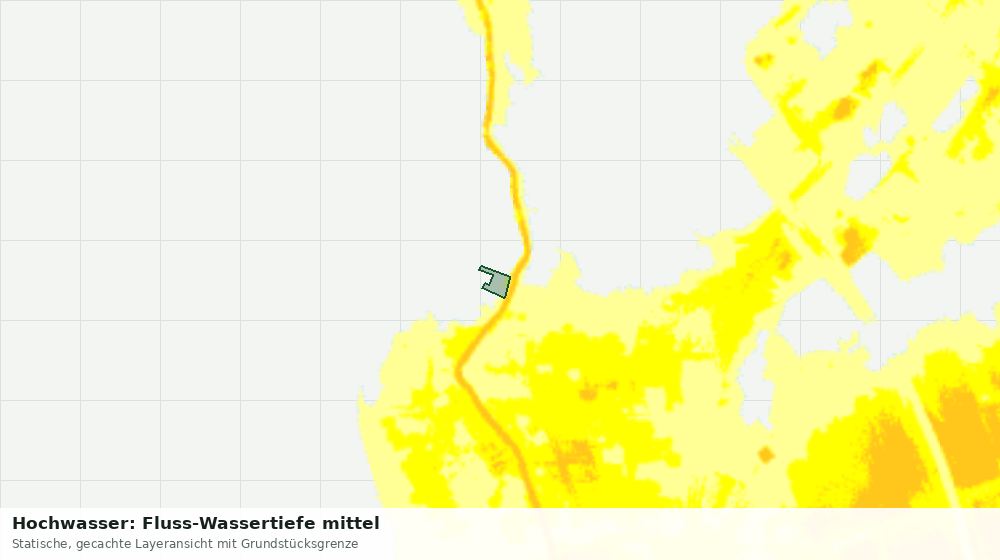 Statische Kartenansicht: Hochwasser: Fluss-Wassertiefe mittel