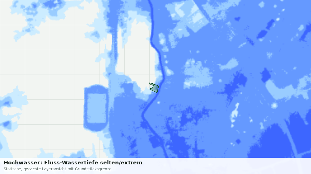 Statische Kartenansicht: Hochwasser: Fluss-Wassertiefe selten/extrem