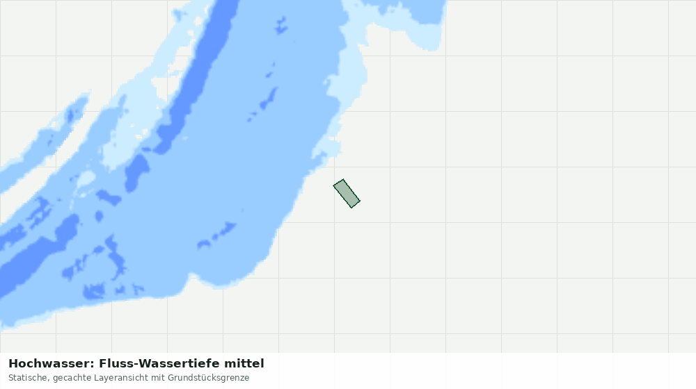 Statische Kartenansicht: Hochwasser: Fluss-Wassertiefe mittel