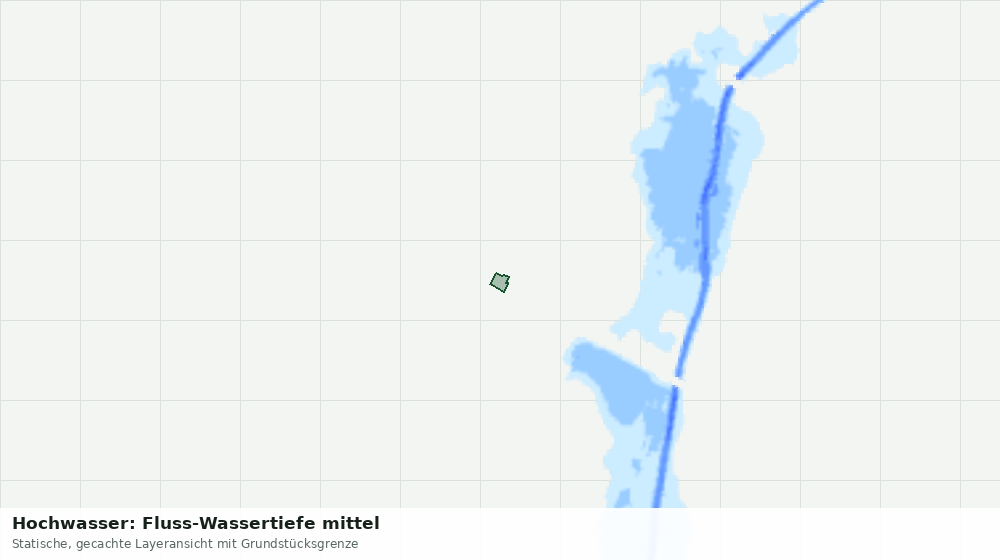 Statische Kartenansicht: Hochwasser: Fluss-Wassertiefe mittel