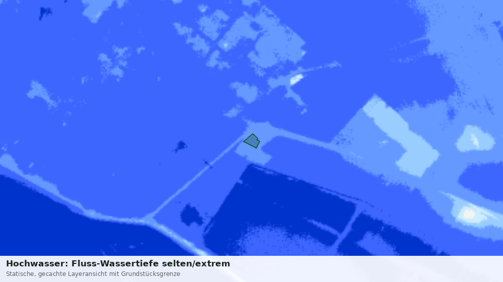 Statische Kartenansicht: Hochwasser: Fluss-Wassertiefe selten/extrem