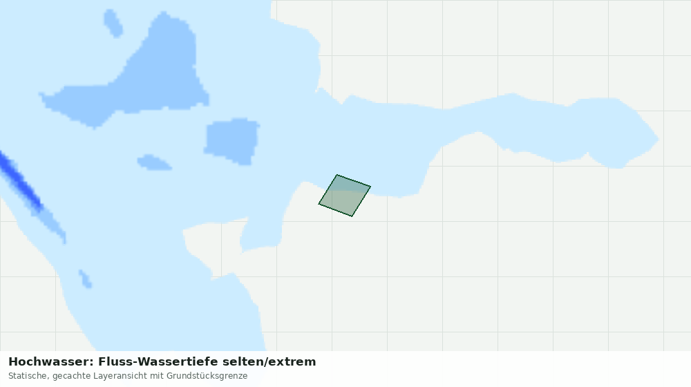 Statische Kartenansicht: Hochwasser: Fluss-Wassertiefe selten/extrem