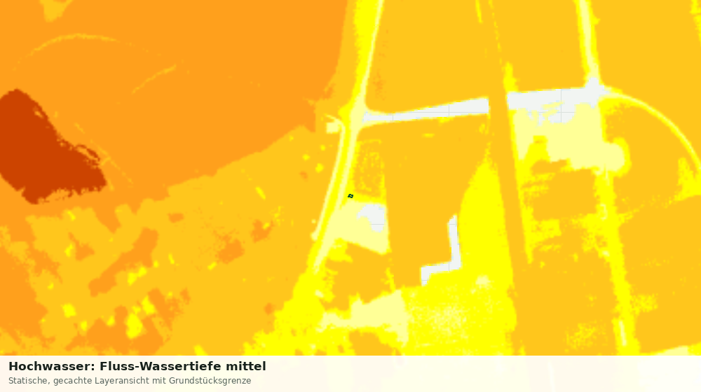 Statische Kartenansicht: Hochwasser: Fluss-Wassertiefe mittel