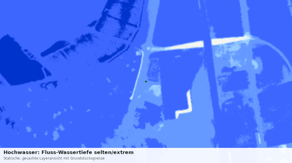 Statische Kartenansicht: Hochwasser: Fluss-Wassertiefe selten/extrem