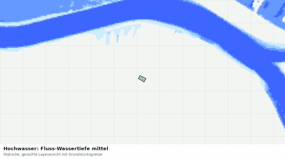 Statische Kartenansicht: Hochwasser: Fluss-Wassertiefe mittel