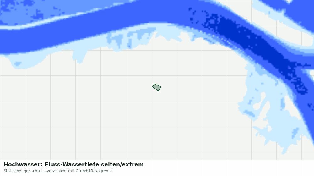 Statische Kartenansicht: Hochwasser: Fluss-Wassertiefe selten/extrem