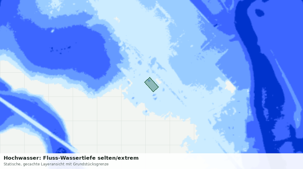 Statische Kartenansicht: Hochwasser: Fluss-Wassertiefe selten/extrem