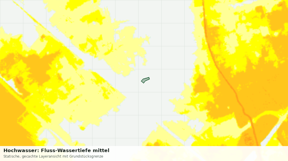 Statische Kartenansicht: Hochwasser: Fluss-Wassertiefe mittel