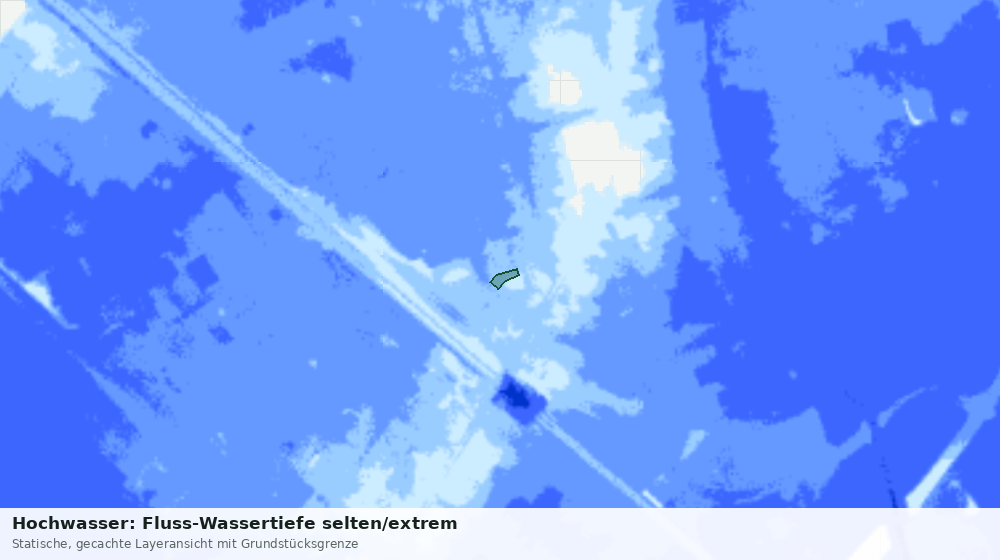 Statische Kartenansicht: Hochwasser: Fluss-Wassertiefe selten/extrem