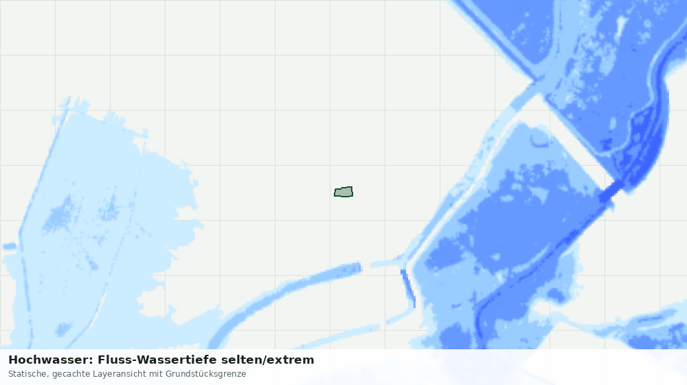 Statische Kartenansicht: Hochwasser: Fluss-Wassertiefe selten/extrem
