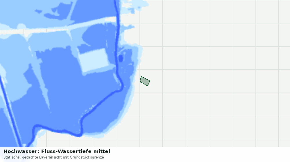 Statische Kartenansicht: Hochwasser: Fluss-Wassertiefe mittel