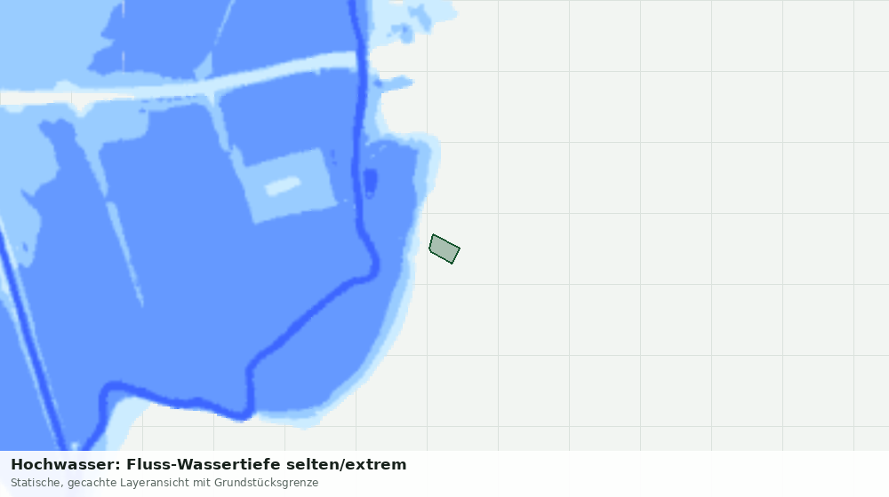 Statische Kartenansicht: Hochwasser: Fluss-Wassertiefe selten/extrem