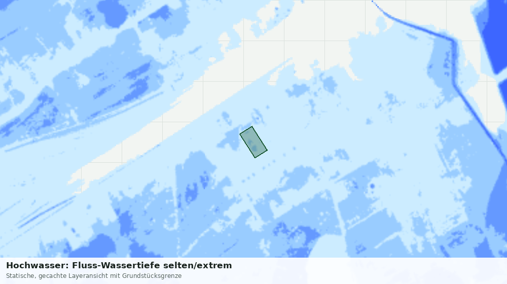 Statische Kartenansicht: Hochwasser: Fluss-Wassertiefe selten/extrem