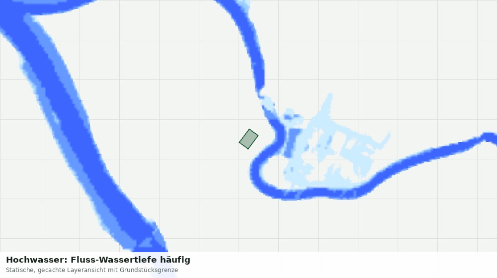 Statische Kartenansicht: Hochwasser: Fluss-Wassertiefe häufig