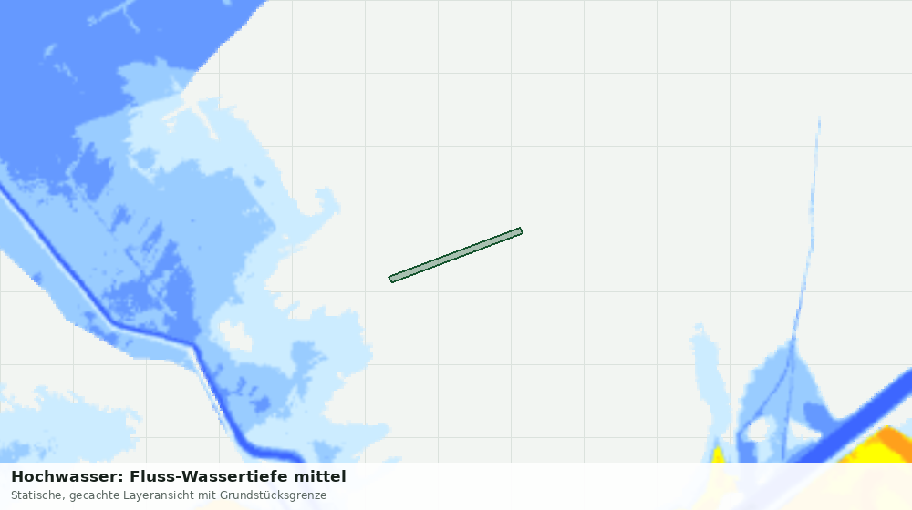 Statische Kartenansicht: Hochwasser: Fluss-Wassertiefe mittel
