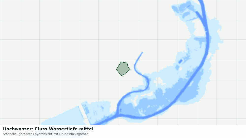 Statische Kartenansicht: Hochwasser: Fluss-Wassertiefe mittel