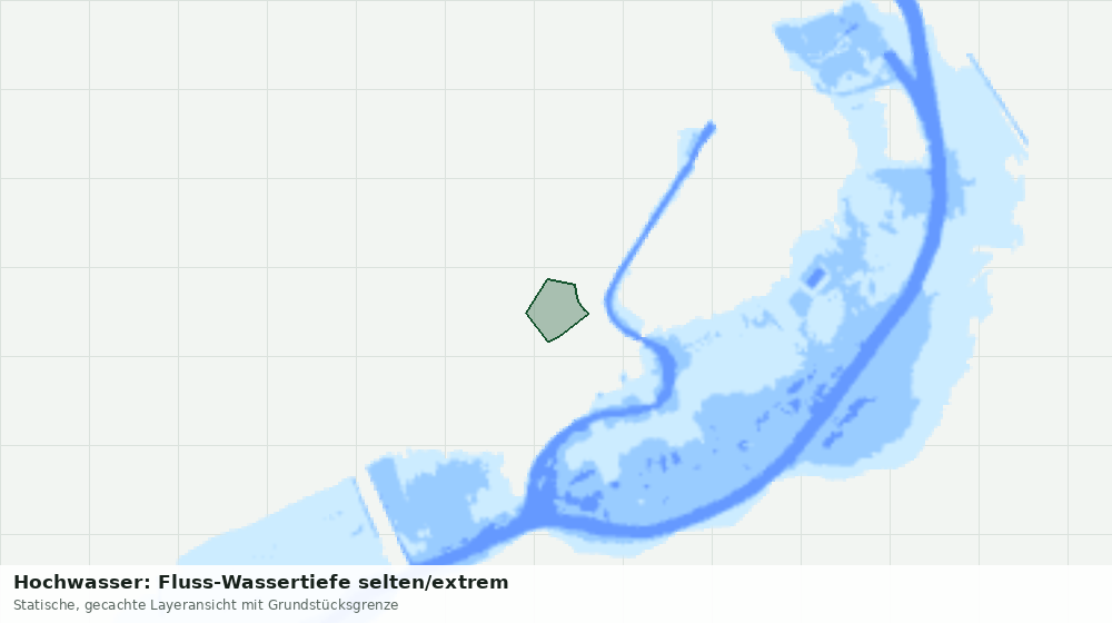 Statische Kartenansicht: Hochwasser: Fluss-Wassertiefe selten/extrem