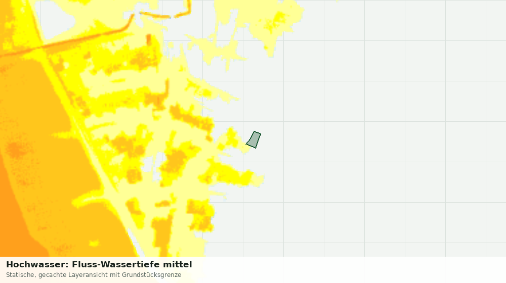 Statische Kartenansicht: Hochwasser: Fluss-Wassertiefe mittel