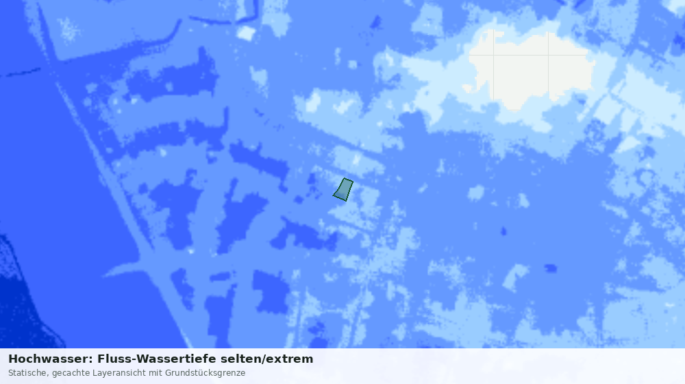Statische Kartenansicht: Hochwasser: Fluss-Wassertiefe selten/extrem