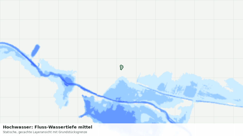 Statische Kartenansicht: Hochwasser: Fluss-Wassertiefe mittel