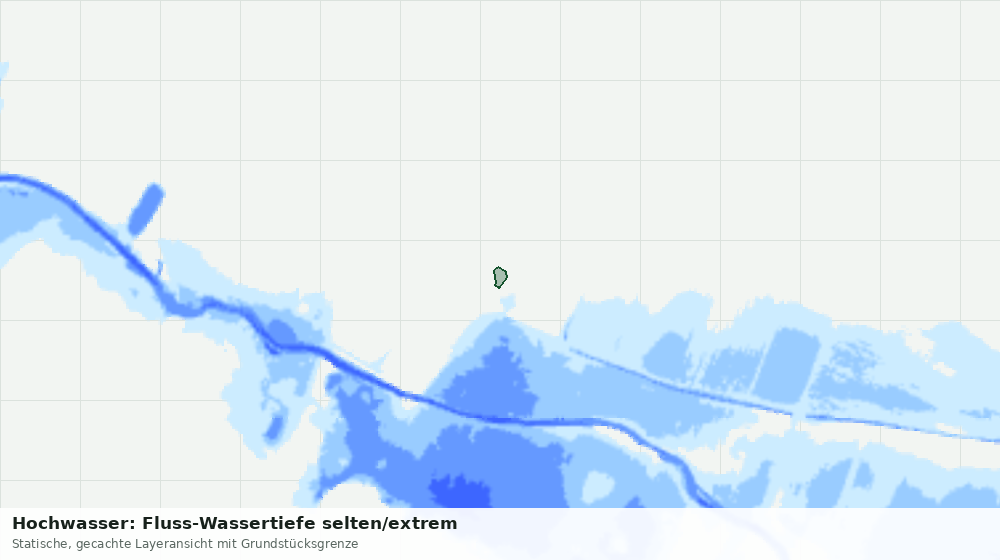 Statische Kartenansicht: Hochwasser: Fluss-Wassertiefe selten/extrem