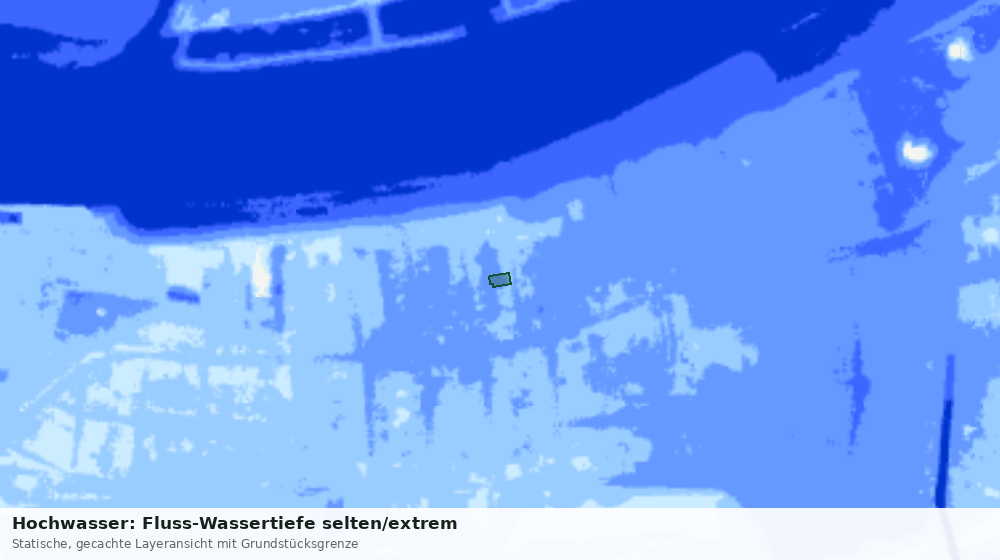 Statische Kartenansicht: Hochwasser: Fluss-Wassertiefe selten/extrem