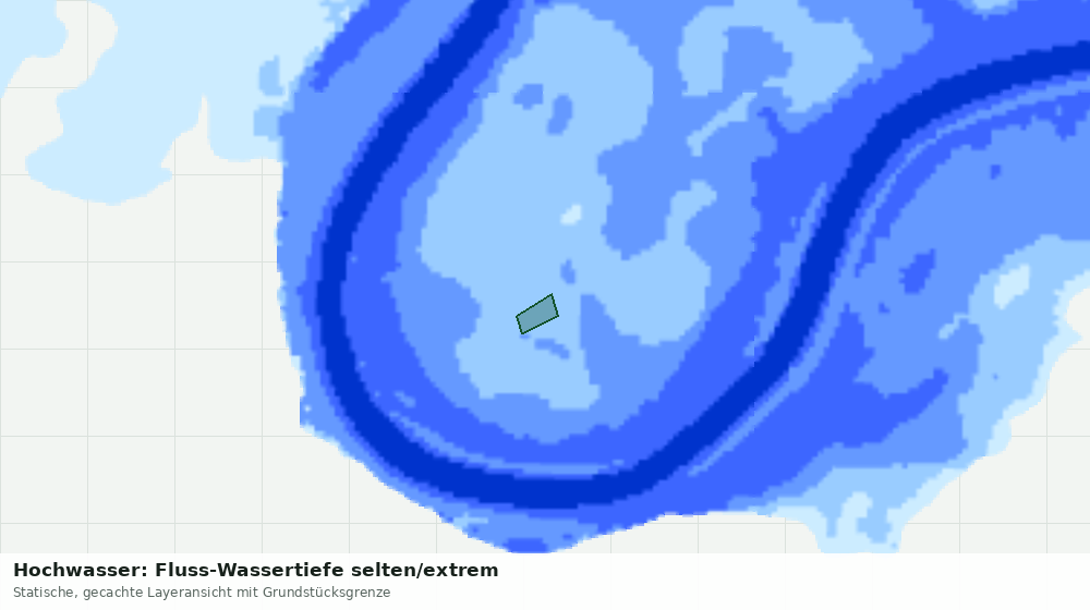 Statische Kartenansicht: Hochwasser: Fluss-Wassertiefe selten/extrem