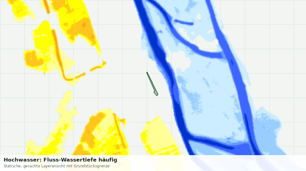 Statische Kartenansicht: Hochwasser: Fluss-Wassertiefe häufig
