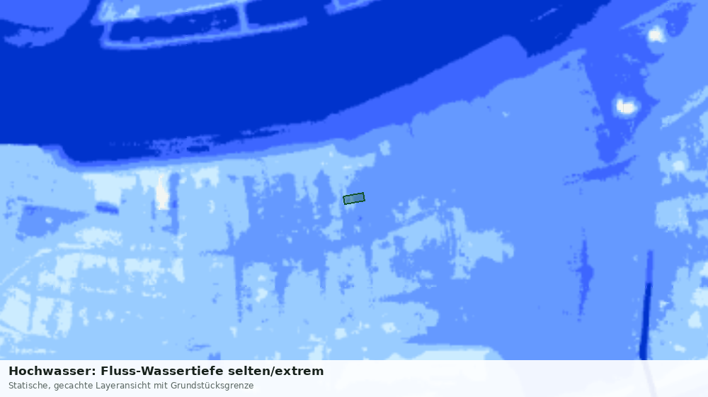 Statische Kartenansicht: Hochwasser: Fluss-Wassertiefe selten/extrem