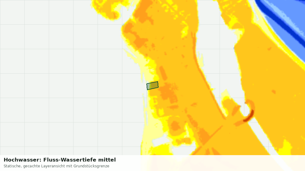 Statische Kartenansicht: Hochwasser: Fluss-Wassertiefe mittel