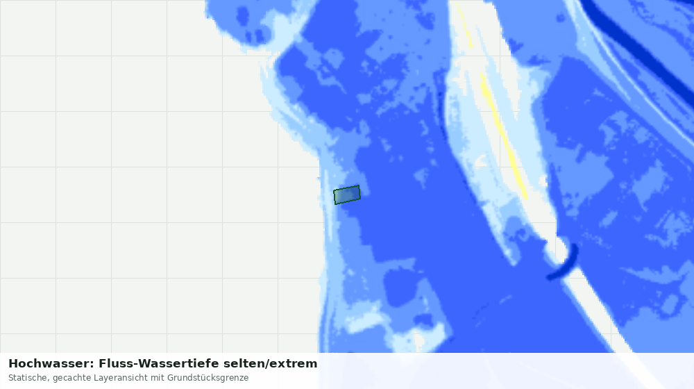 Statische Kartenansicht: Hochwasser: Fluss-Wassertiefe selten/extrem