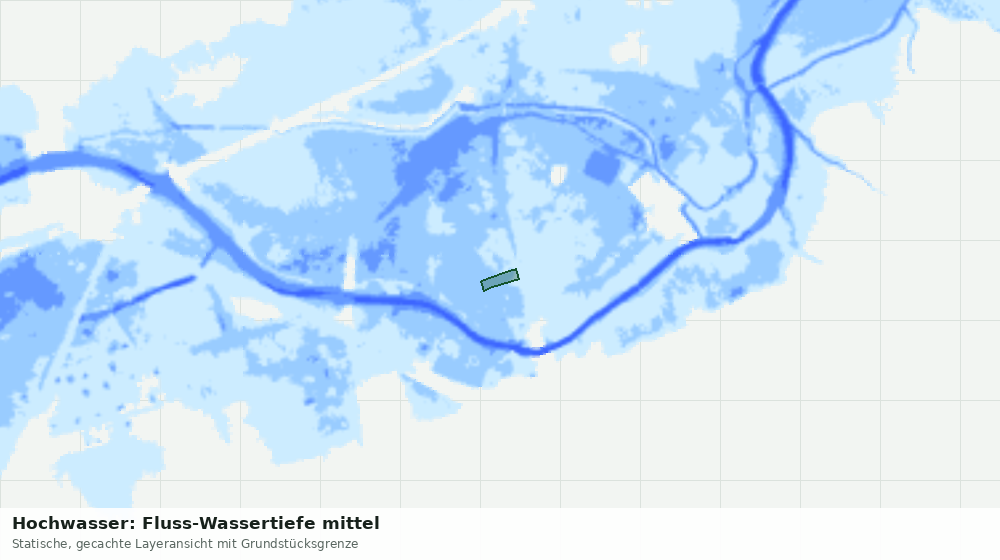 Statische Kartenansicht: Hochwasser: Fluss-Wassertiefe mittel