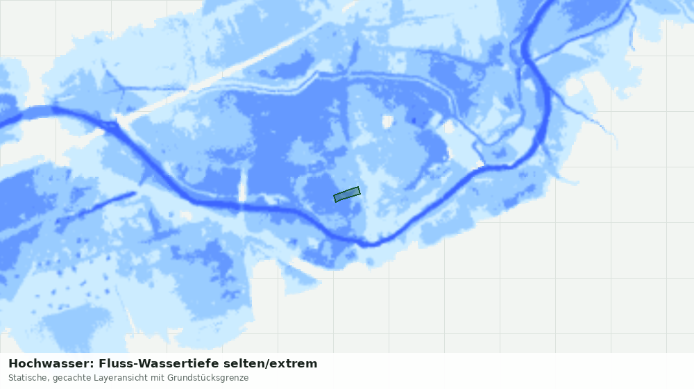 Statische Kartenansicht: Hochwasser: Fluss-Wassertiefe selten/extrem
