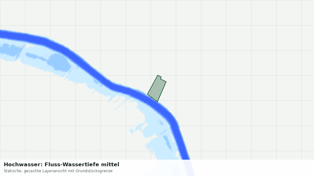 Statische Kartenansicht: Hochwasser: Fluss-Wassertiefe mittel