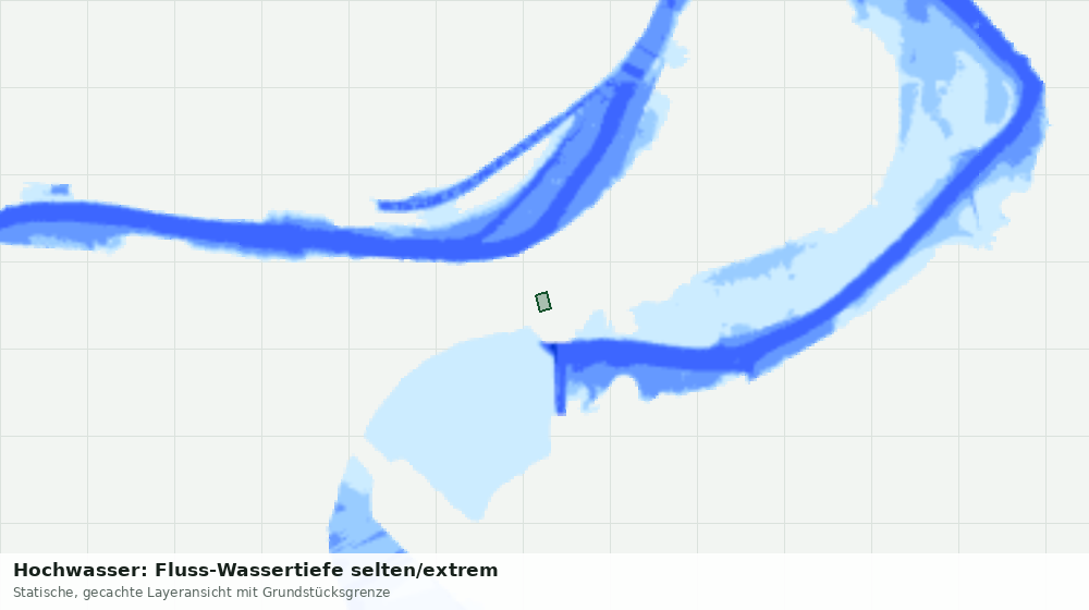 Statische Kartenansicht: Hochwasser: Fluss-Wassertiefe selten/extrem