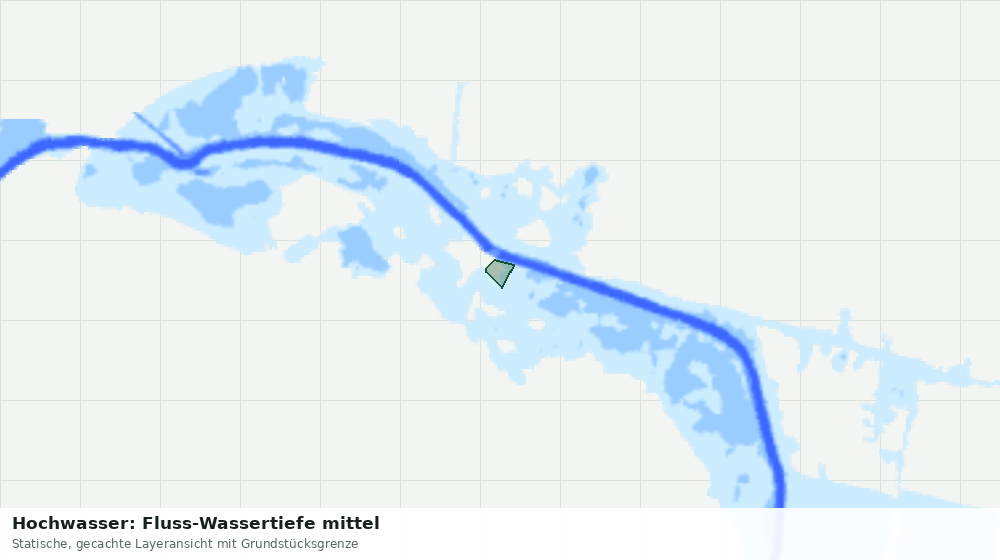 Statische Kartenansicht: Hochwasser: Fluss-Wassertiefe mittel