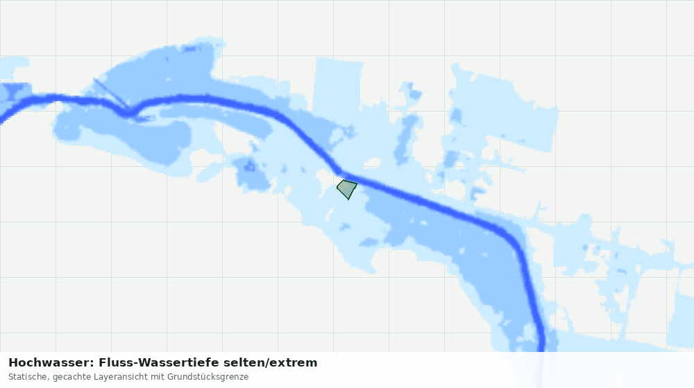 Statische Kartenansicht: Hochwasser: Fluss-Wassertiefe selten/extrem