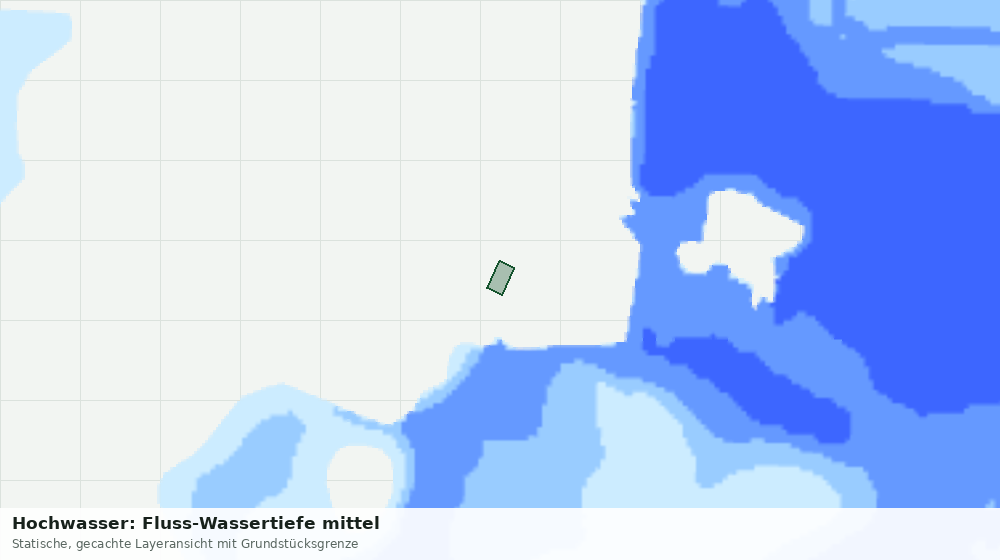Statische Kartenansicht: Hochwasser: Fluss-Wassertiefe mittel