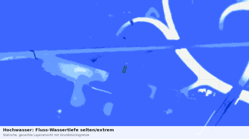 Statische Kartenansicht: Hochwasser: Fluss-Wassertiefe selten/extrem