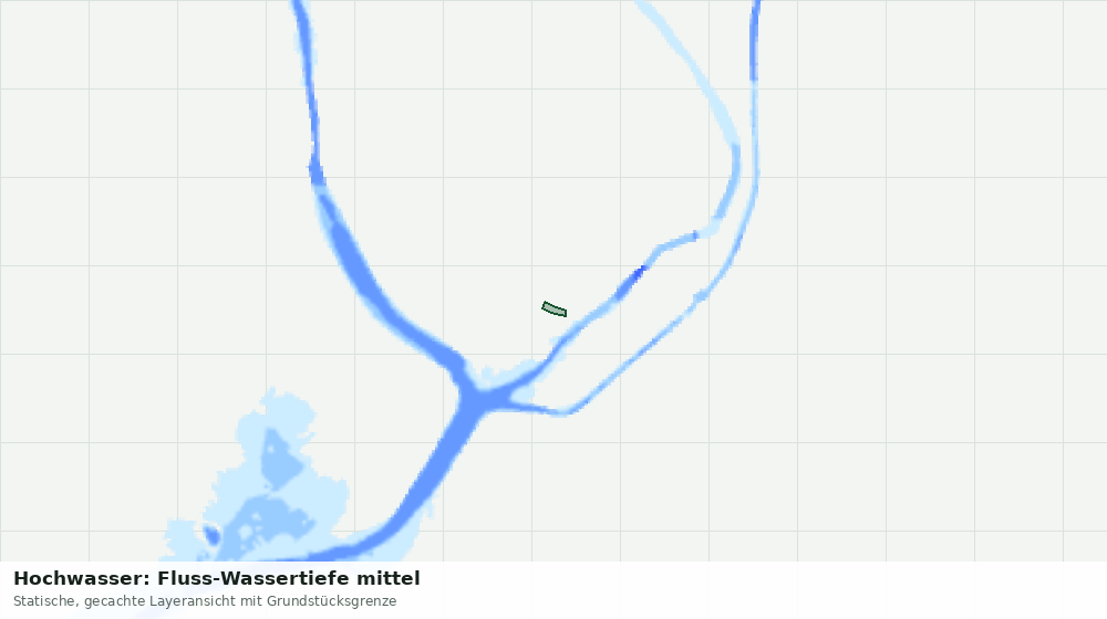 Statische Kartenansicht: Hochwasser: Fluss-Wassertiefe mittel